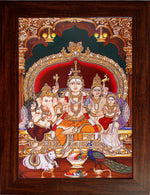 LordShiva Family Wooden Photo Frame