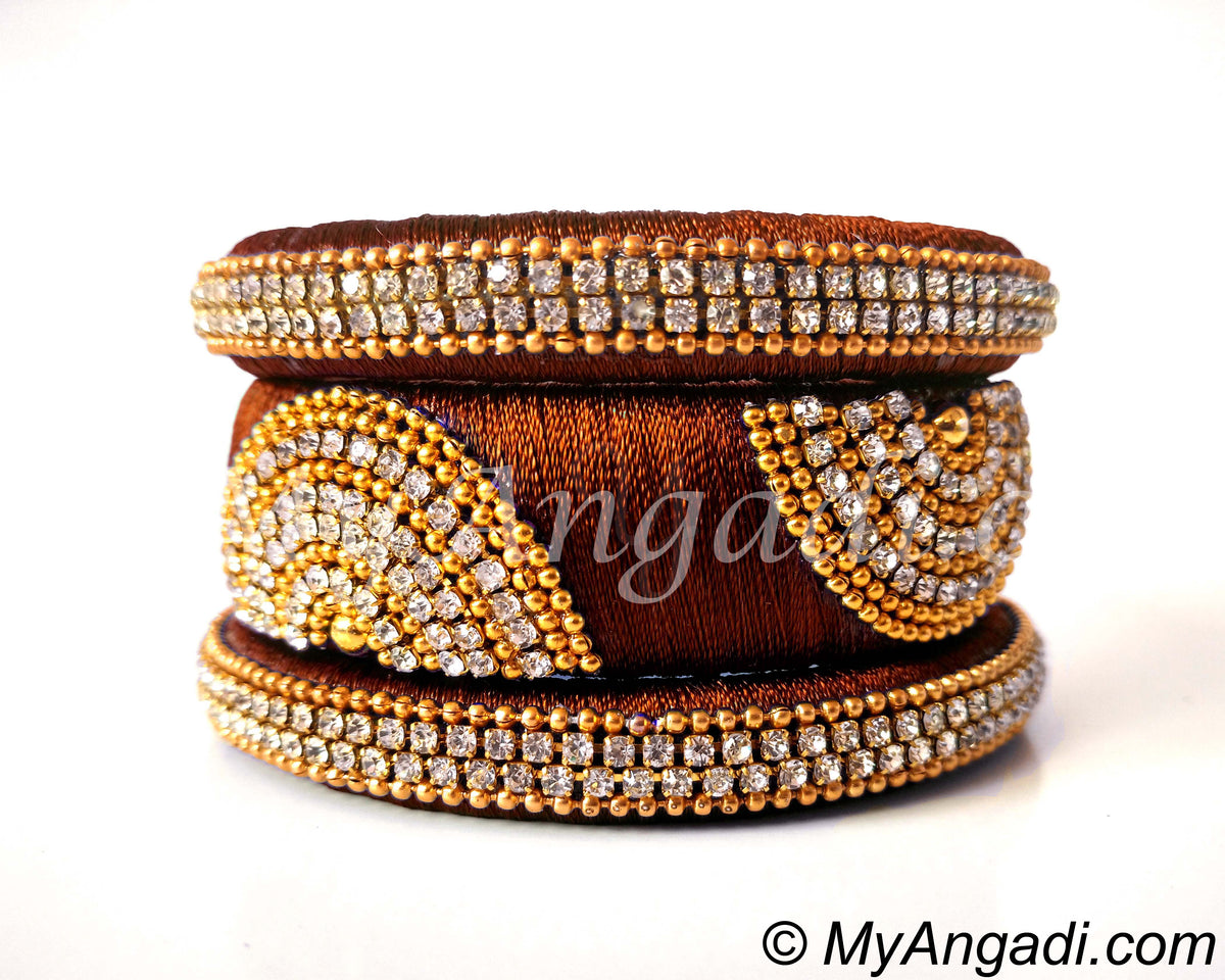Kakki Grand Kada Bridal Silk Thread Bangle Set