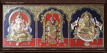 Ganesha Thirupathi Balaji Lakshmi Double Emboss Tanjore Painting