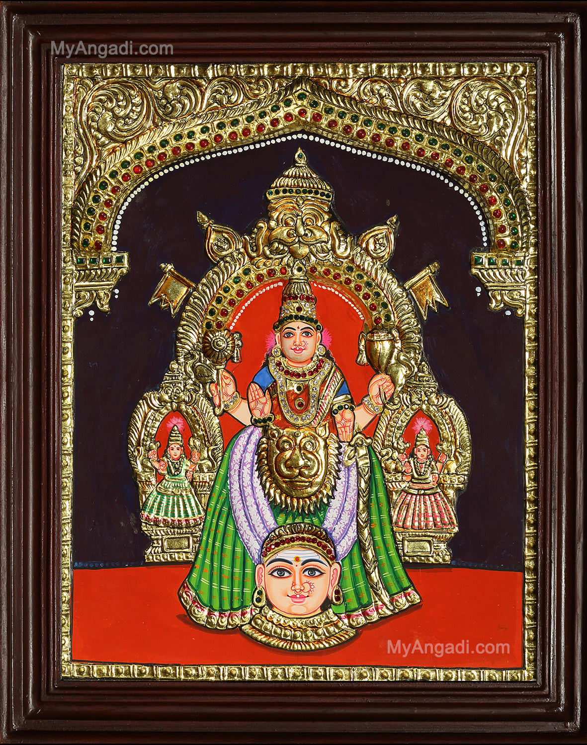 Amman Double Emboss Tanjore Painting