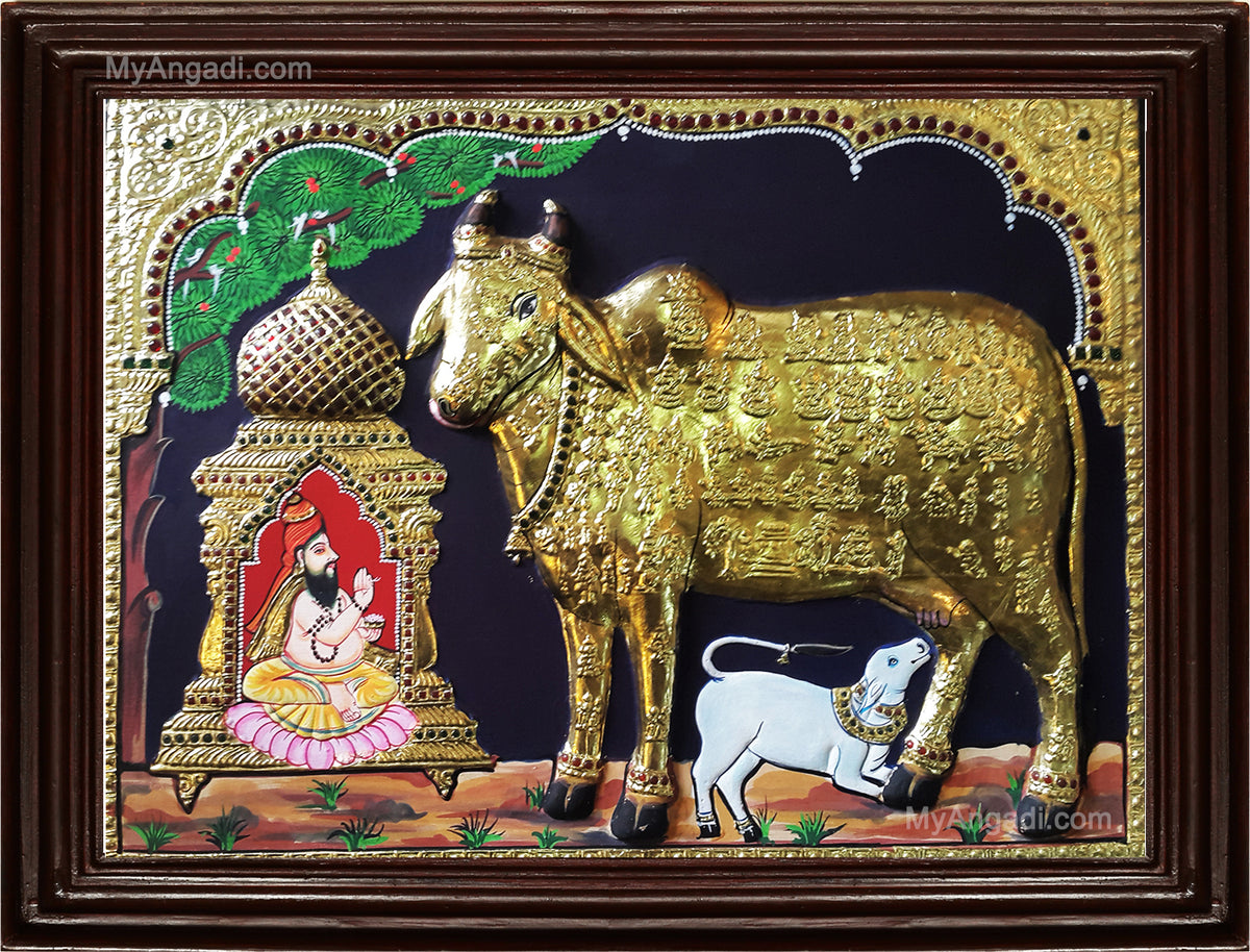 Komatha Double Emboss Tanjore Painting