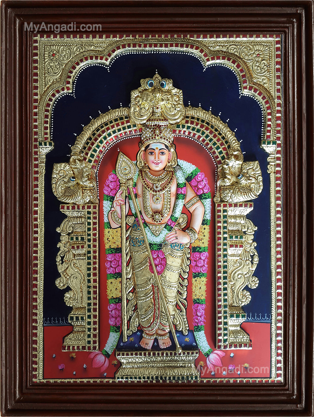 Murugan 3D Tanjore Painting