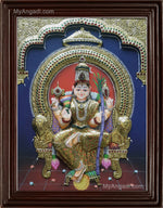 Kamatchi Amman 3D Tanjore Painting
