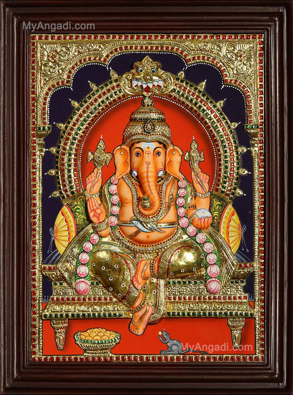 Ganesha 3D Tanjore Painting