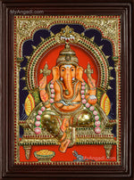 Ganesha 3D Tanjore Painting