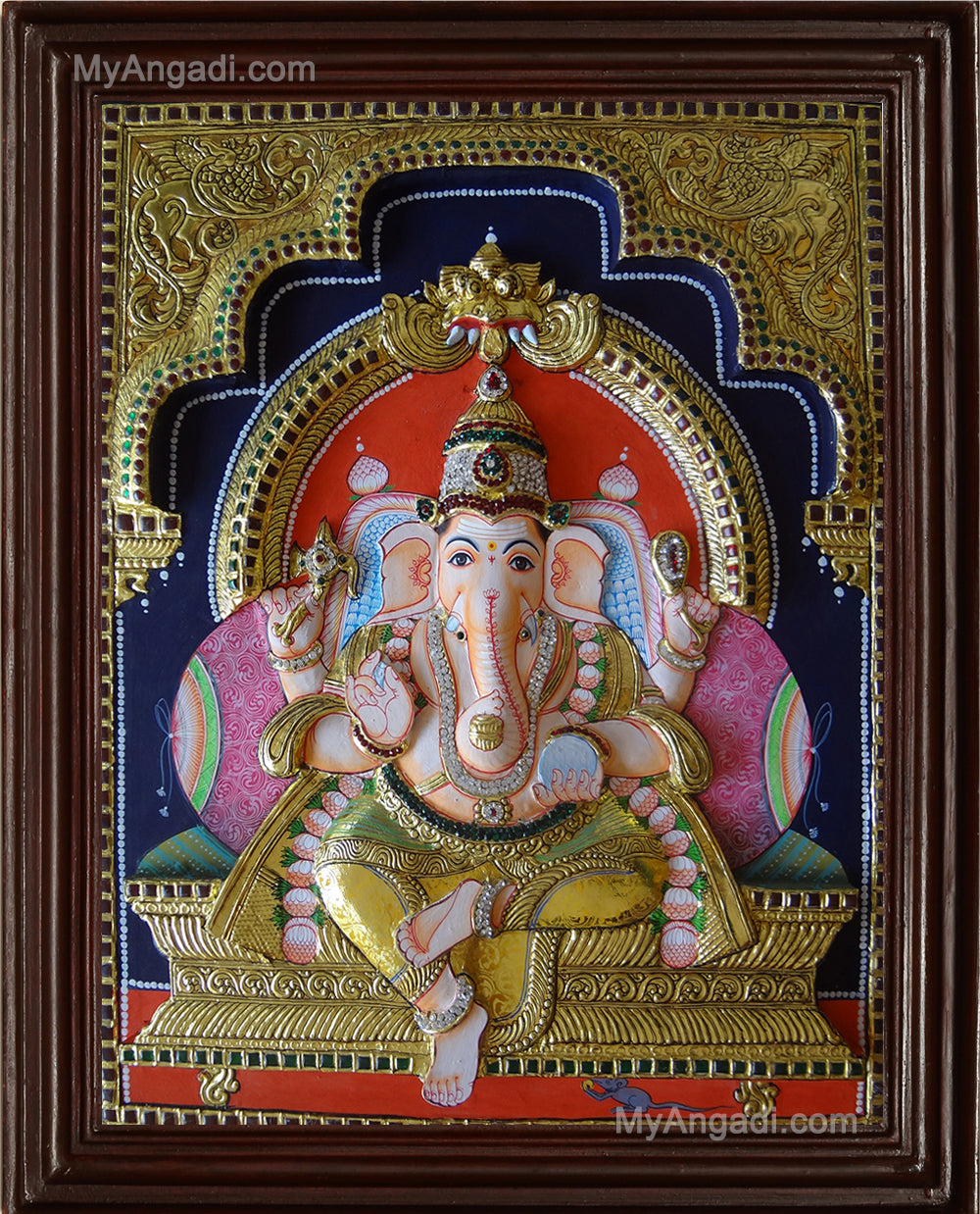 Ganesha 3D Tanjore Painting