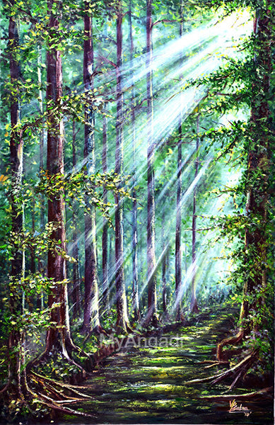 Golden Sunrays Oil Painting