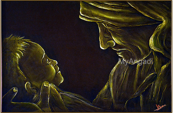 Mother Theresa Acrylic Mural Painting