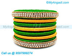 Lime Green Silk Thread Bangles