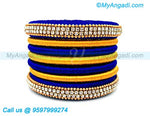 Royal Blue Colour Silk Thread Bangles