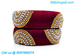 Maroon Colour Silk Thread Bangles