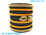 Black colour Silk Thread Bangles