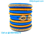 Blue Colour Silk Thread Bangles
