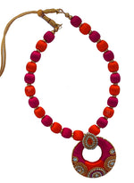 Youth Pink - Red Silk Thread Necklace