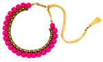 Youth Pink Silk Thread Necklace