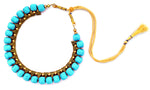 Youth Turquoise Blue Thread Necklace