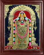 Ganesh, Lakshmi, Balaji, Saraswathi and Murugan Tanjore Painting Embedded with AD Stones - 12x10 inches