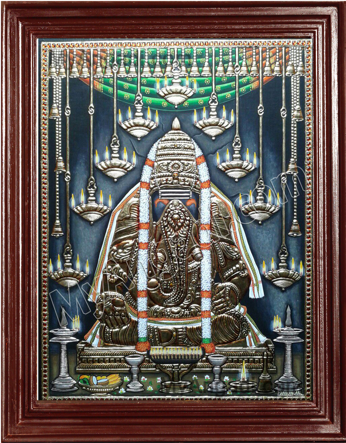Pillayarpatti Vinayakar Tanjore Painting