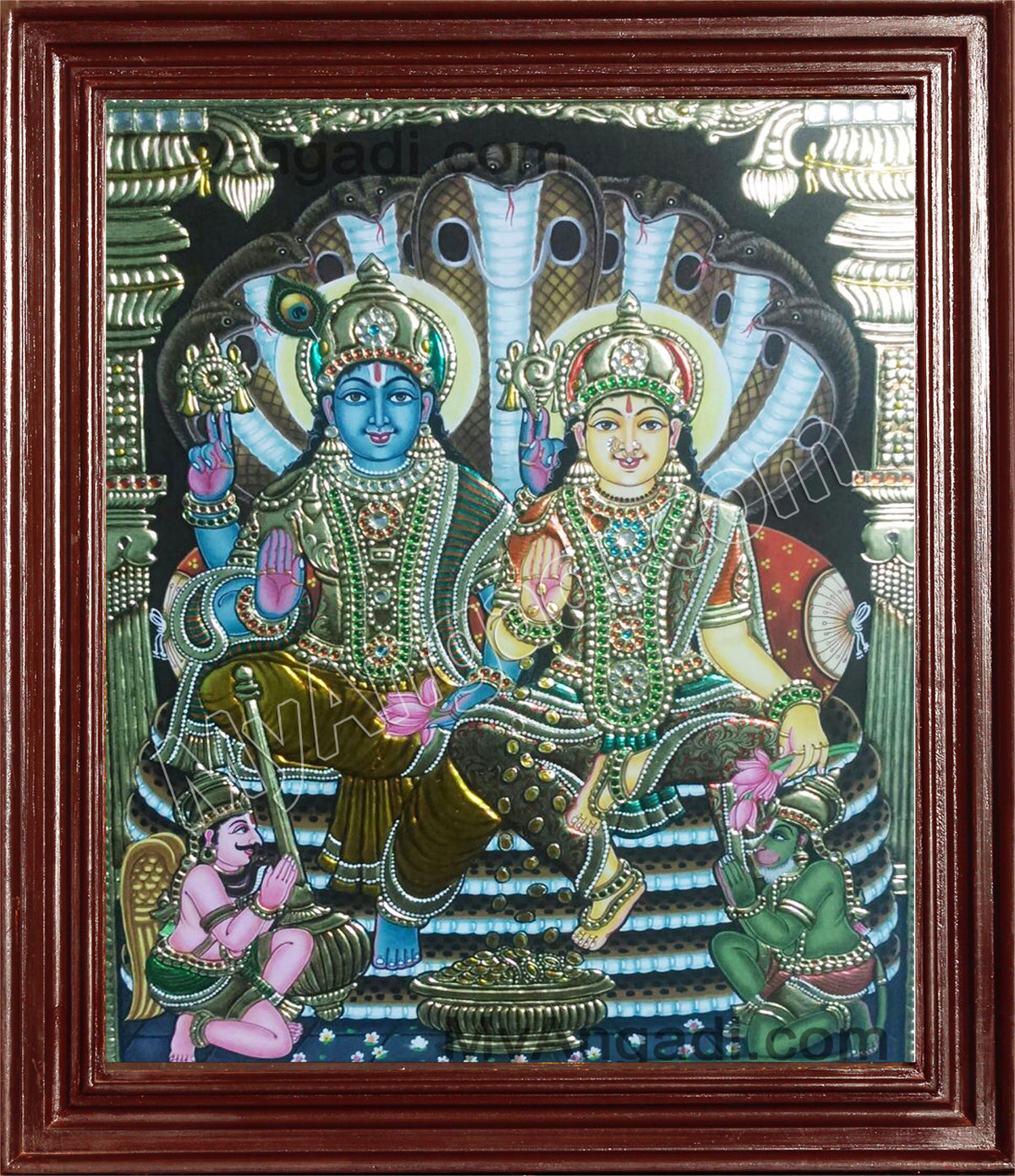Vishnu Lakshmi Tanjore Paintings