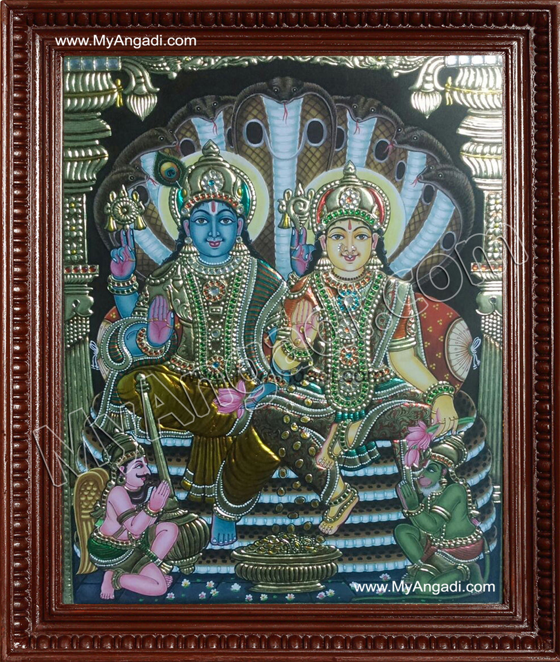 Vishnu Lakshmi Tanjore Paintings