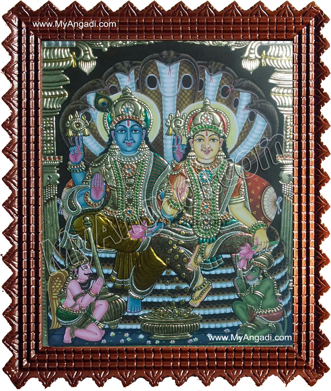 Vishnu Lakshmi Tanjore Paintings