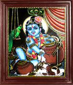 Baby Butter Krishna Tanjore Paintings