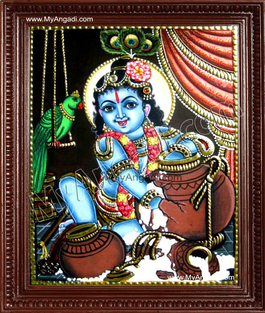 Baby Butter Krishna Tanjore Paintings