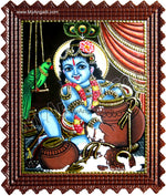 Baby Butter Krishna Tanjore Paintings