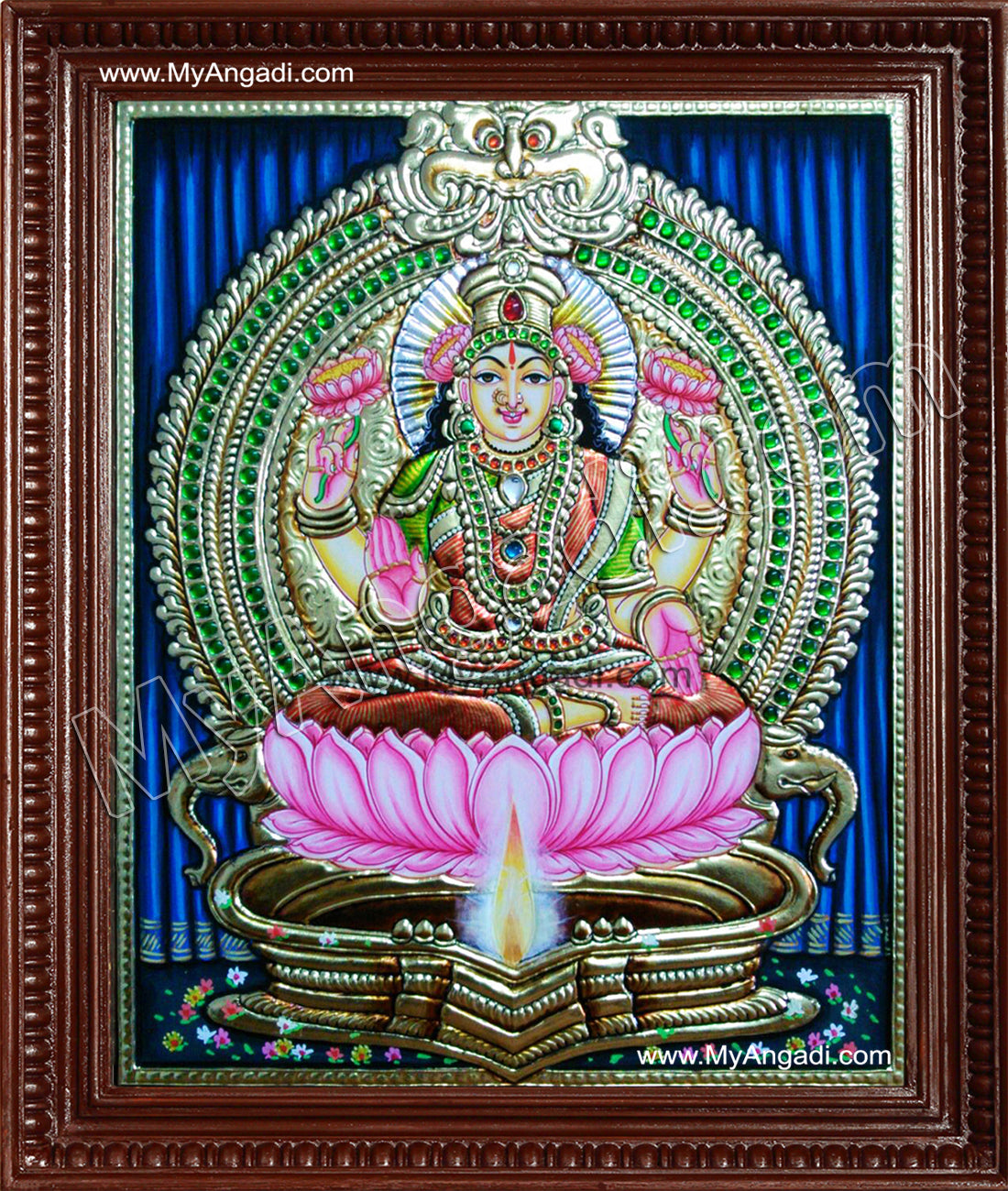 Lakshmi in Kamatchi Lamp Style