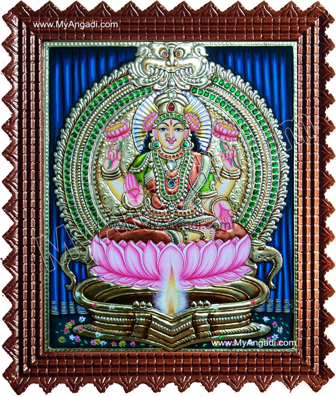 Lakshmi in Kamatchi Lamp Style