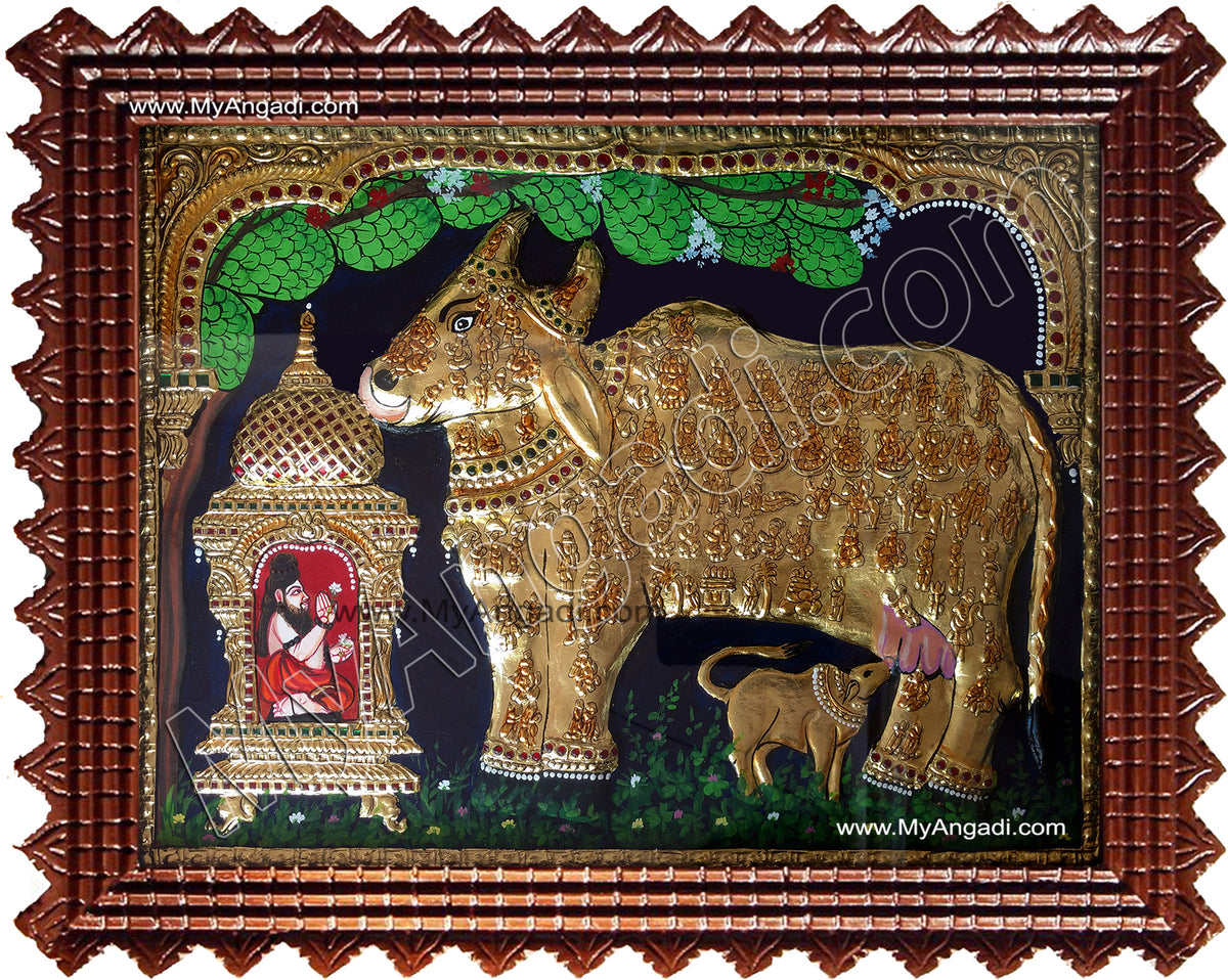 Komatha with Saint Tanjore Painting
