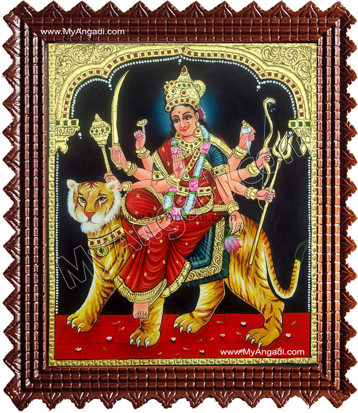 Durga Devi Tanjore Painting