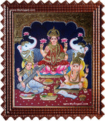 Lakshmi, Saraswati and Ganesha Tanjore Paintings