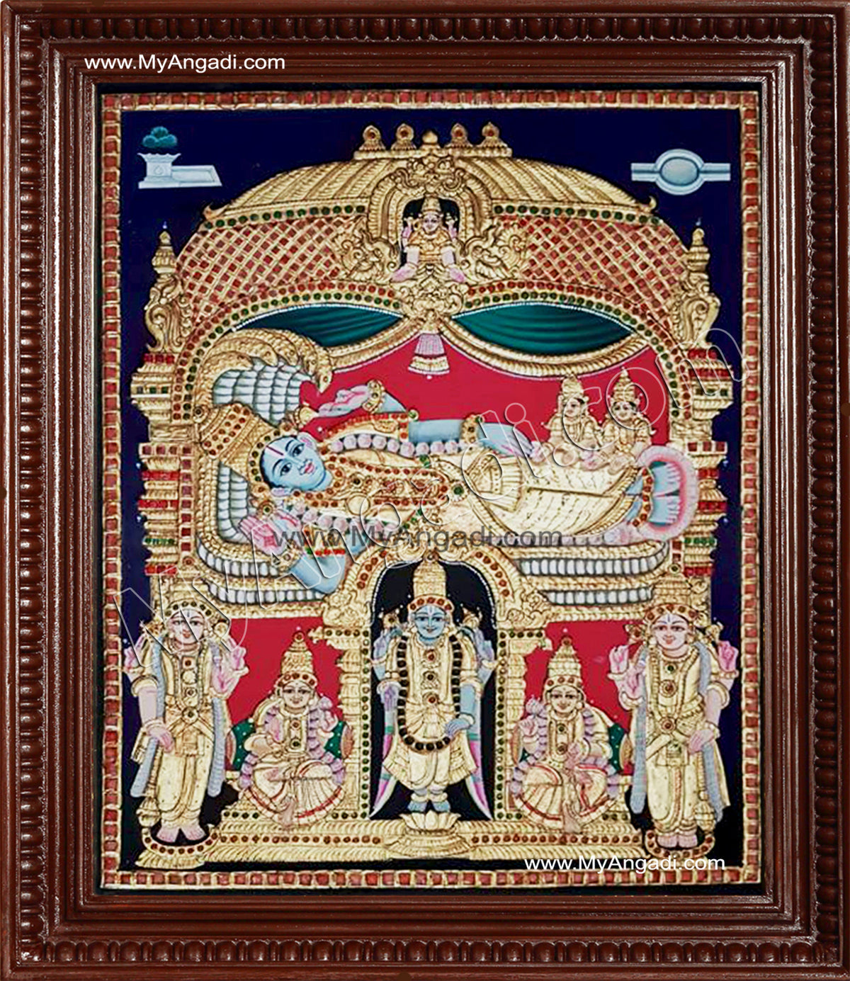 Ranganathar Tanjore Paintings - Antique Style