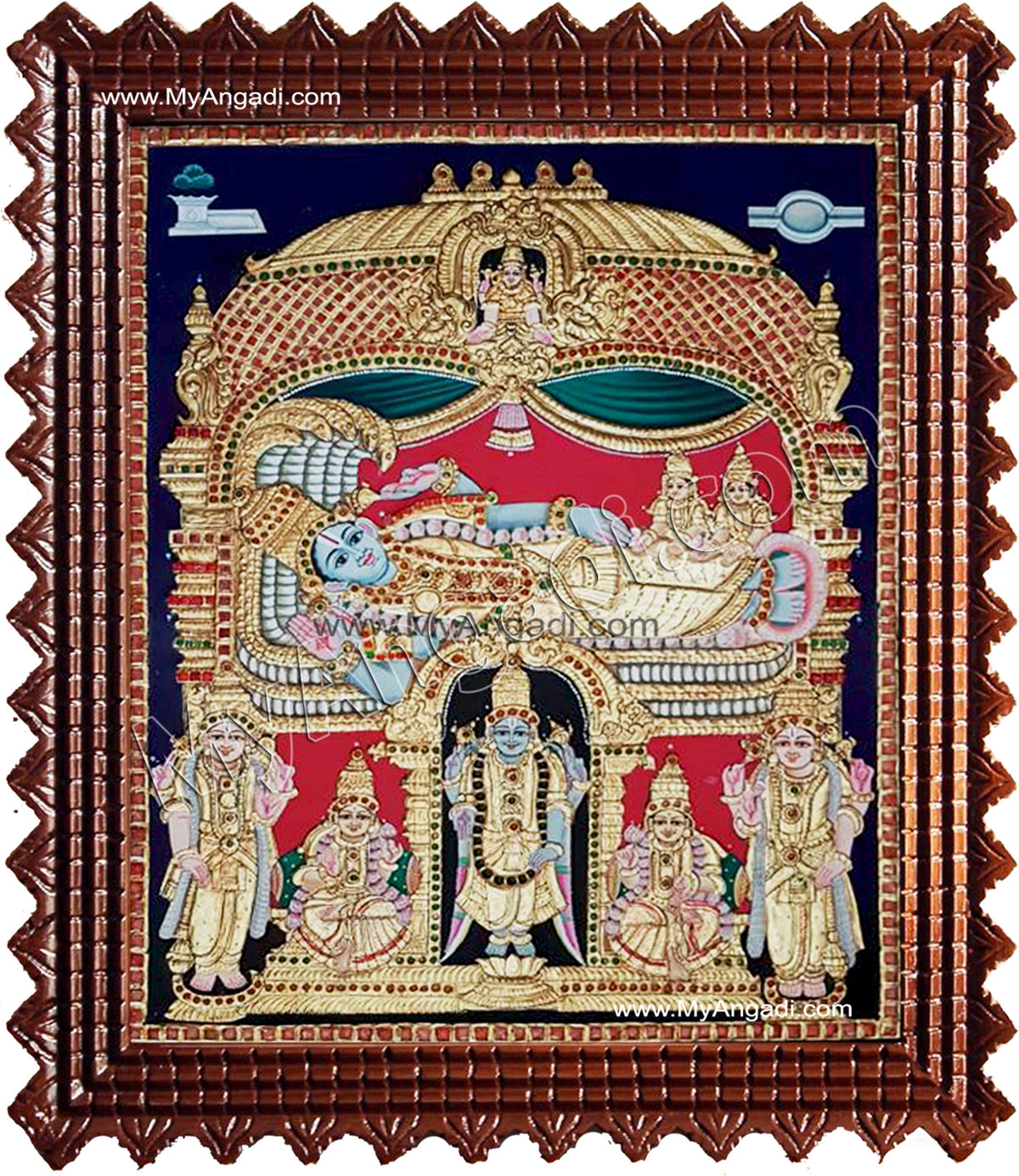 Ranganathar Tanjore Paintings - Antique Style