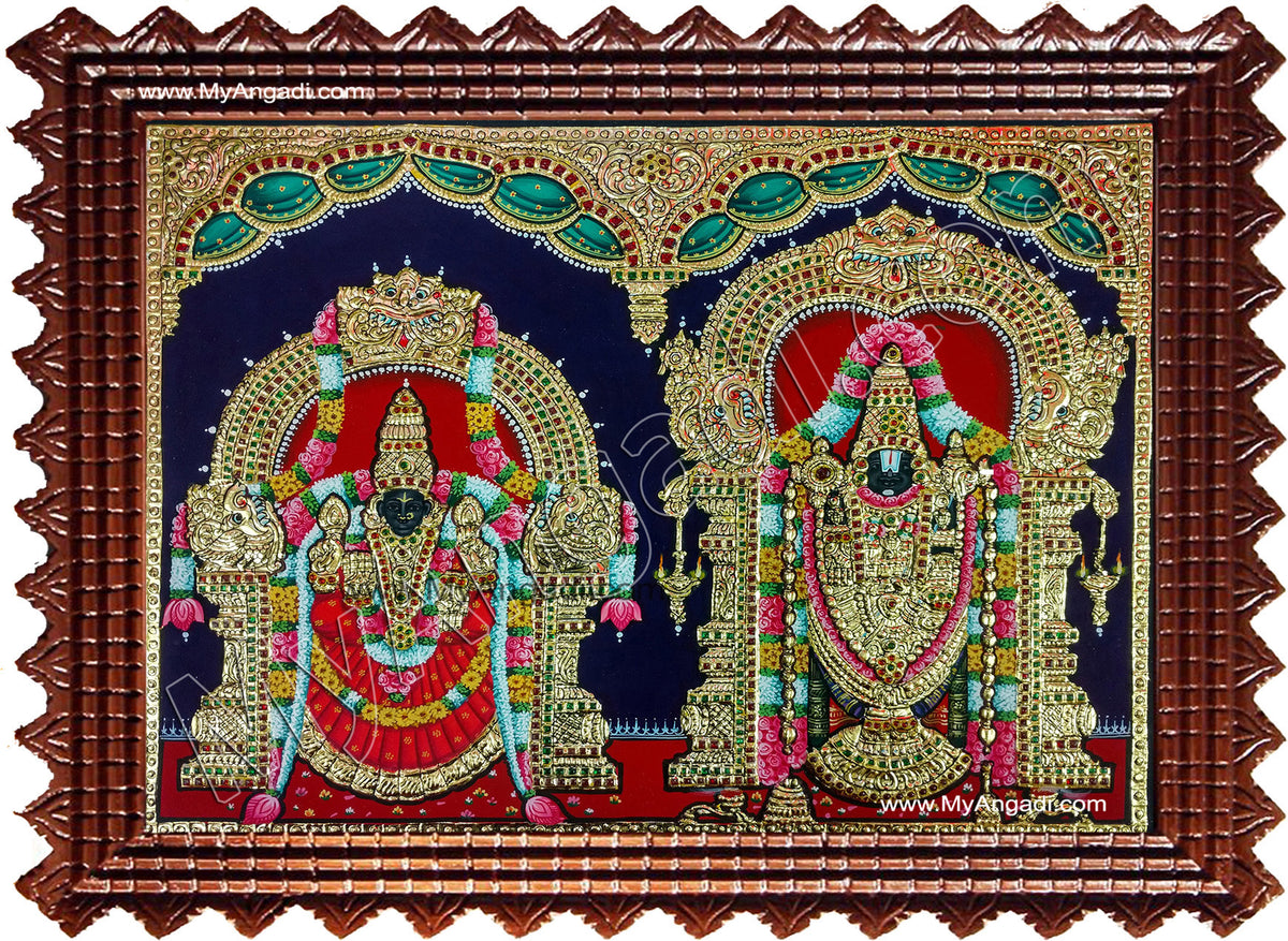 Balaji and Padmavathi Amman Tanjore Paintings