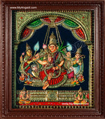 Raja Rajeswari Super Emboss Tanjore Painting