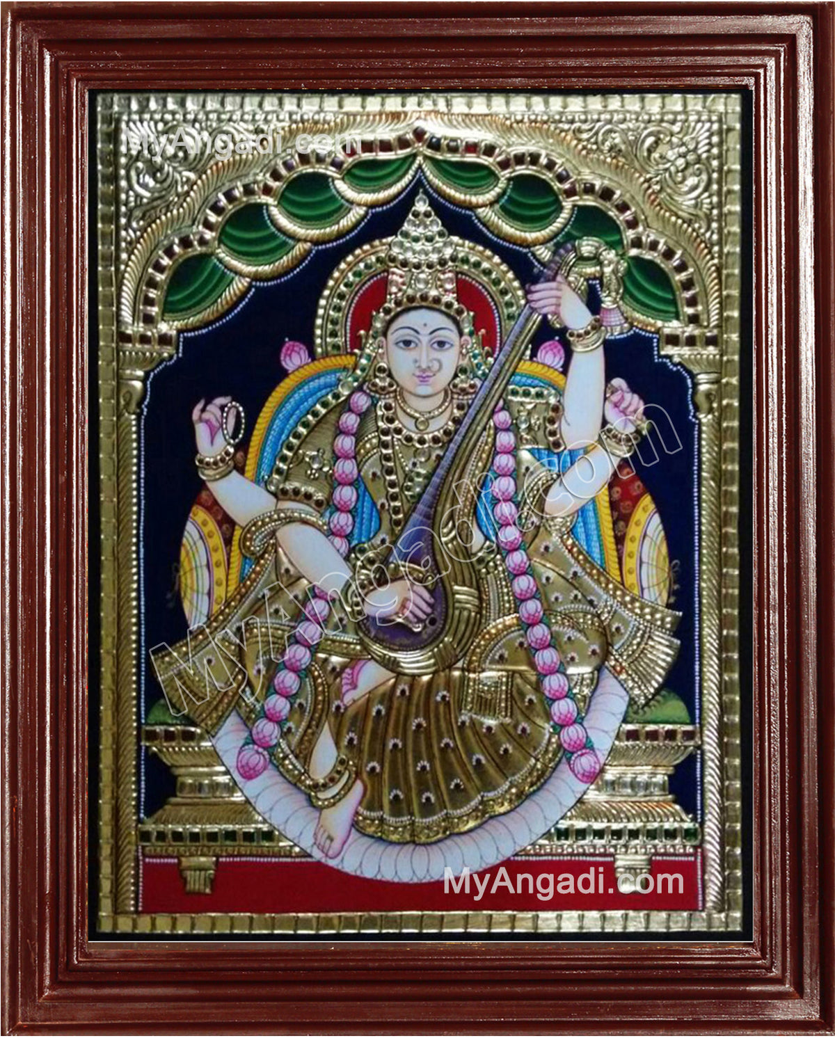 Saraswathi Tanjore Painting