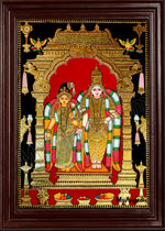 Aandal Vishnu Tanjore Painting