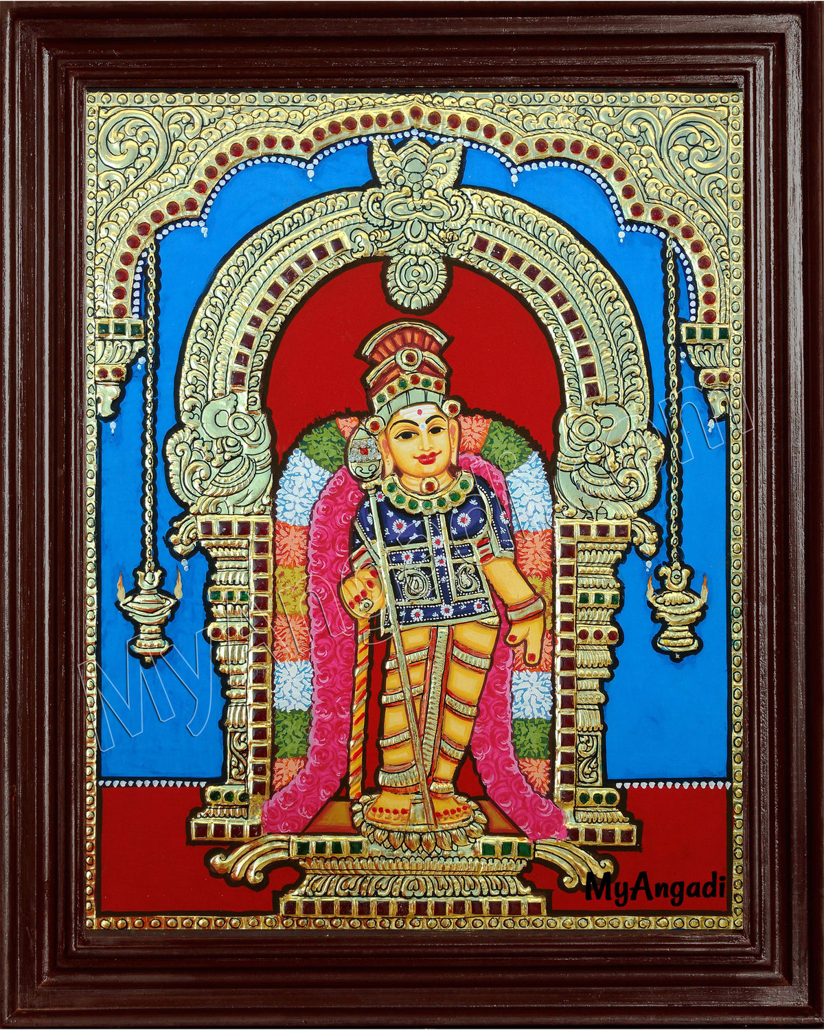 Kumaramalai Murugan Tanjore Painting