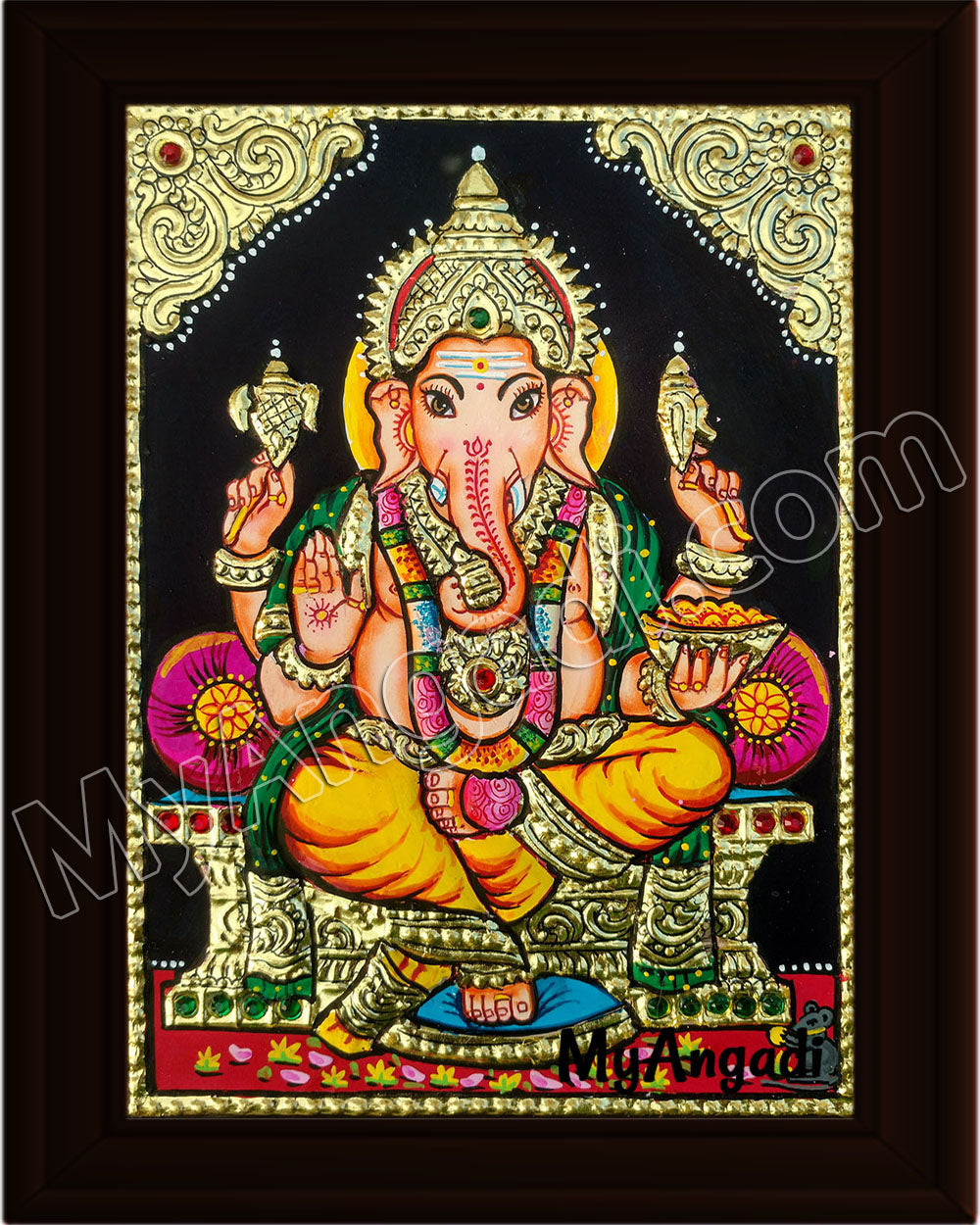 Ganesha Small Tanjore Painting