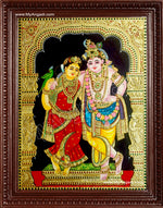 Krishna and Radhe Tanjore Painting