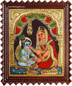 Yasotha Feeding Krishna Tanjore Painting
