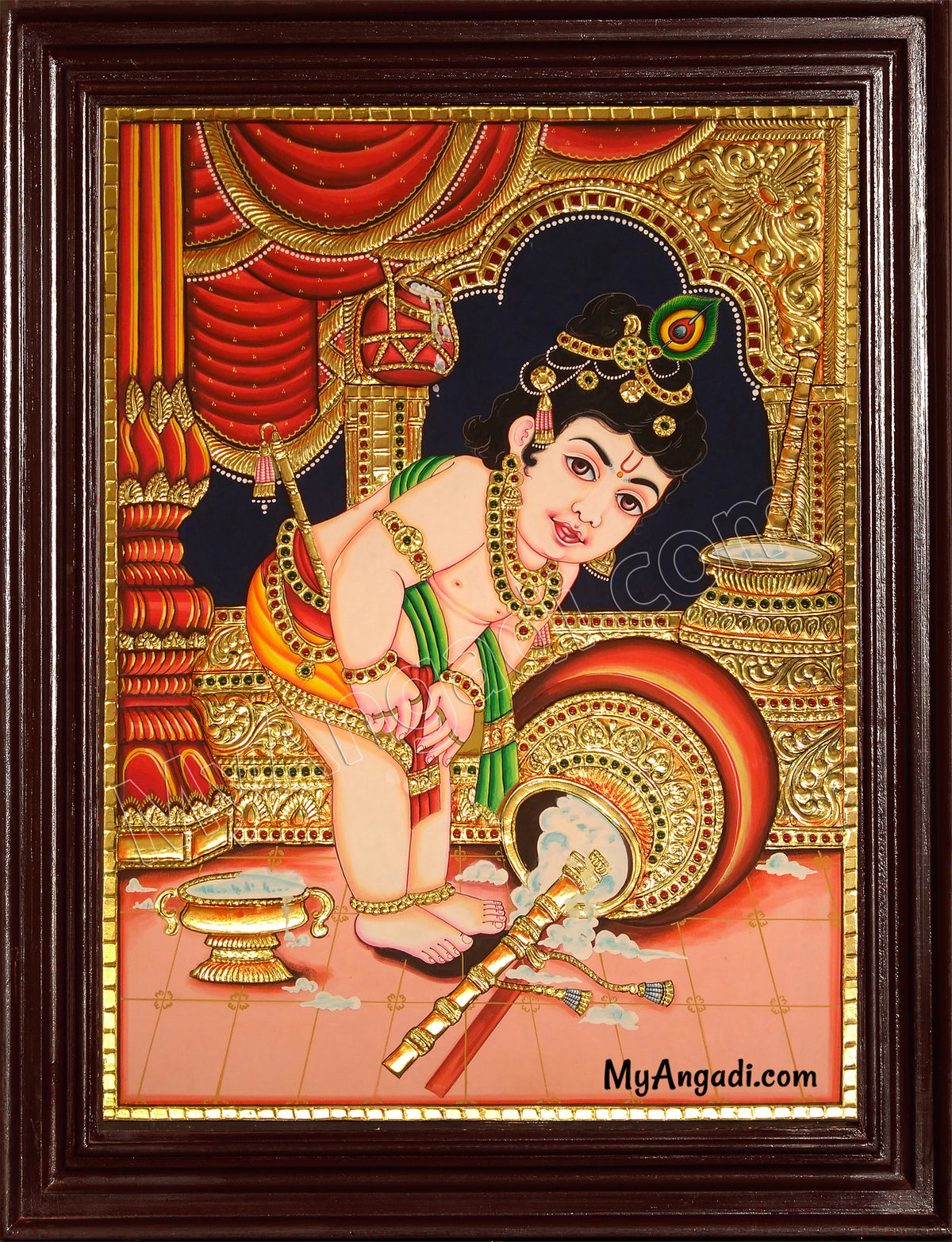 Butter Krishna Tanjore Painting