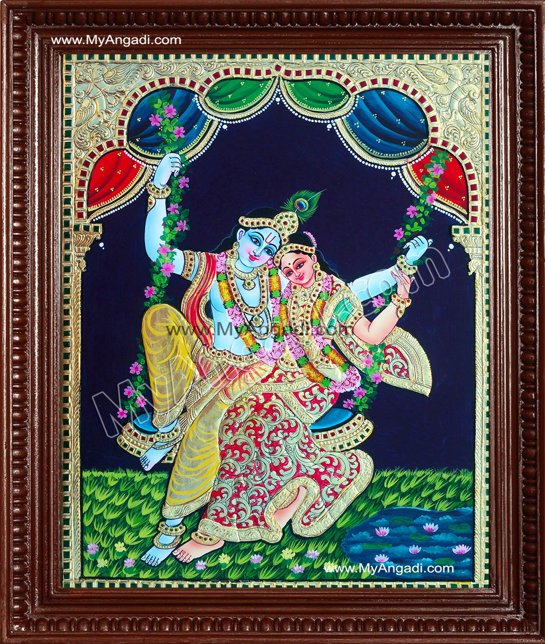 Radha Krishna Tanjore Painting