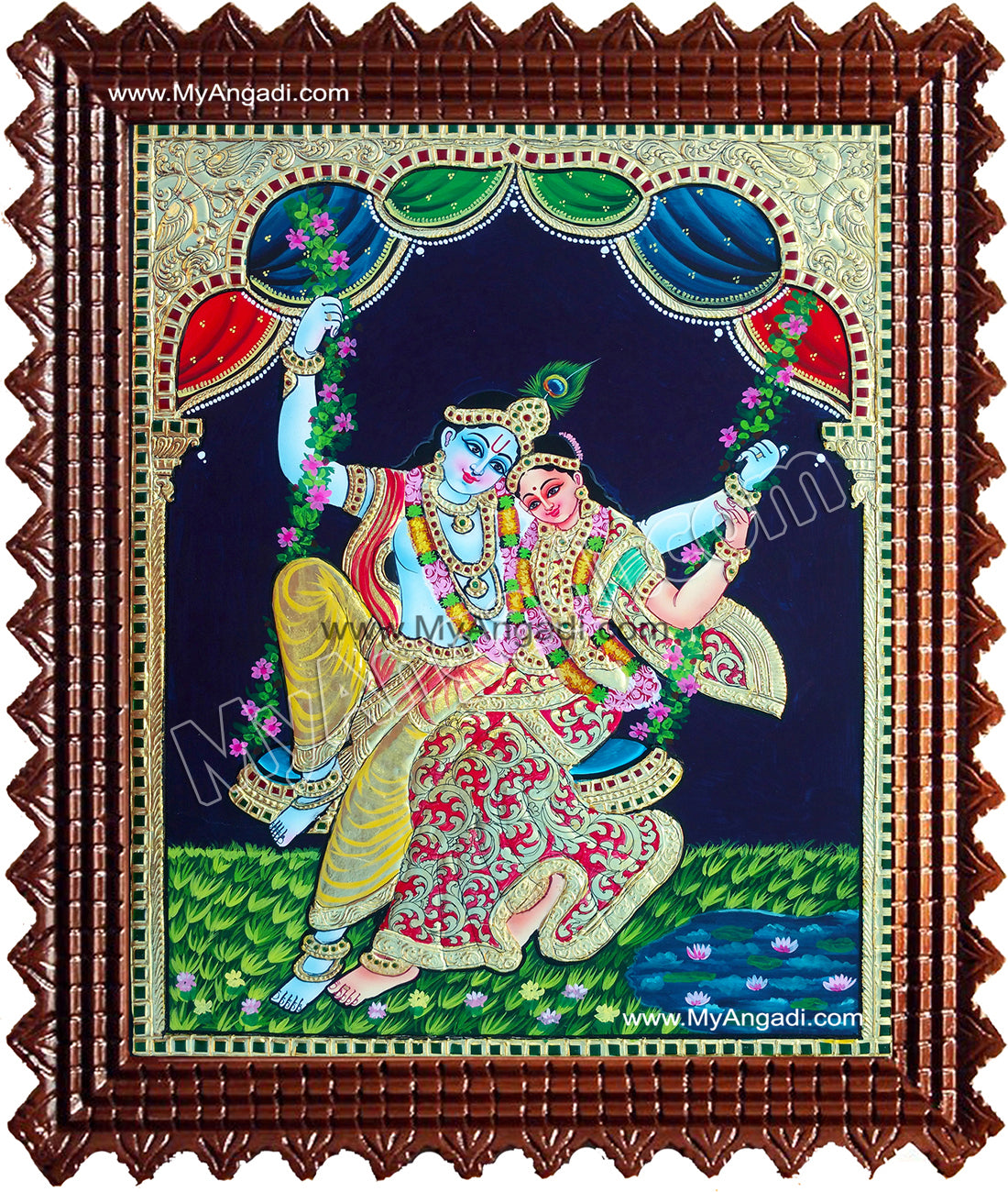 Radha Krishna Tanjore Painting