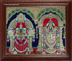 Venkatachalapathi and Alamelu Tanjore Painting