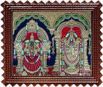 Venkatachalapathi and Alamelu Tanjore Painting
