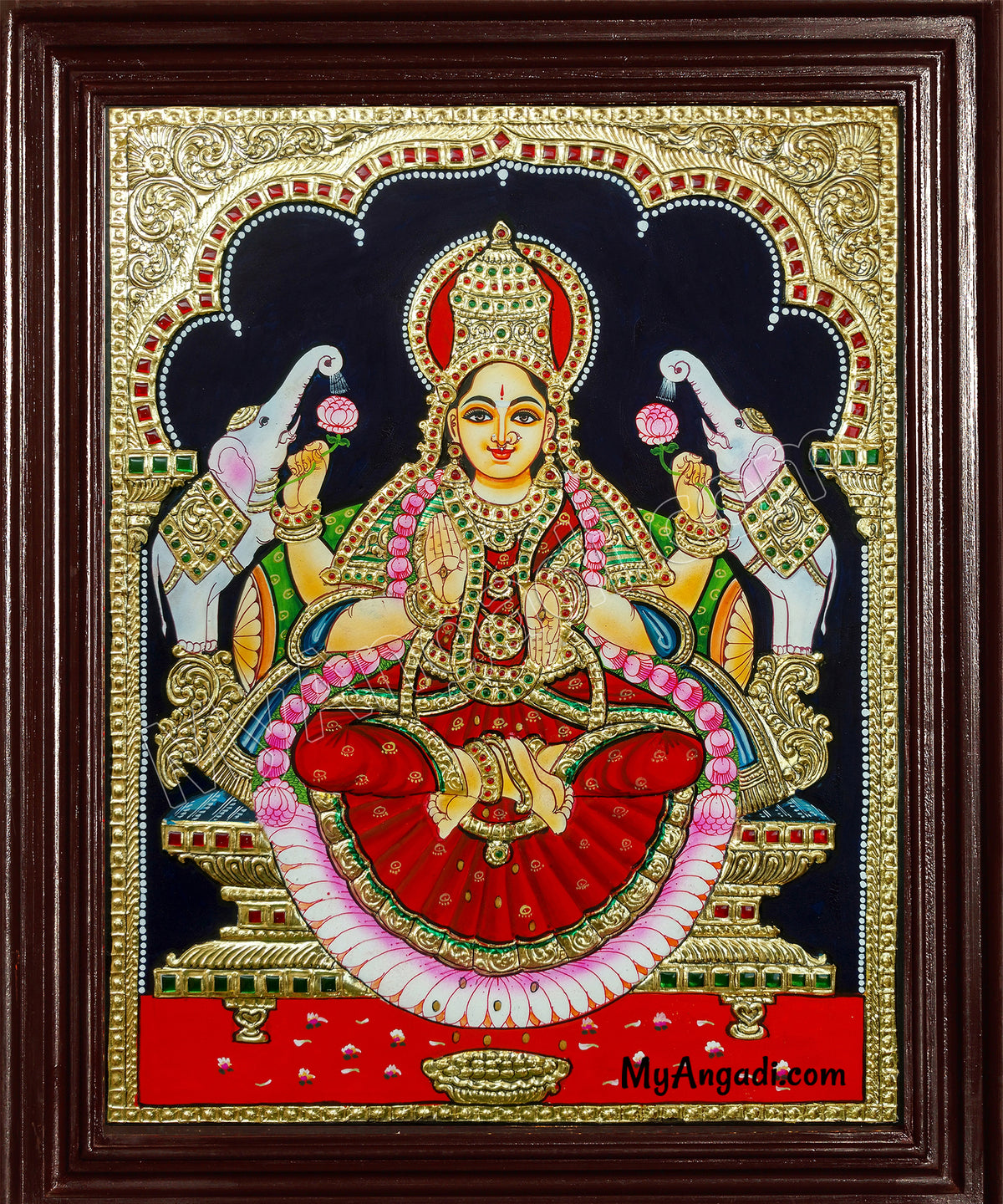 Gaja Lakshmi Tanjore Painting