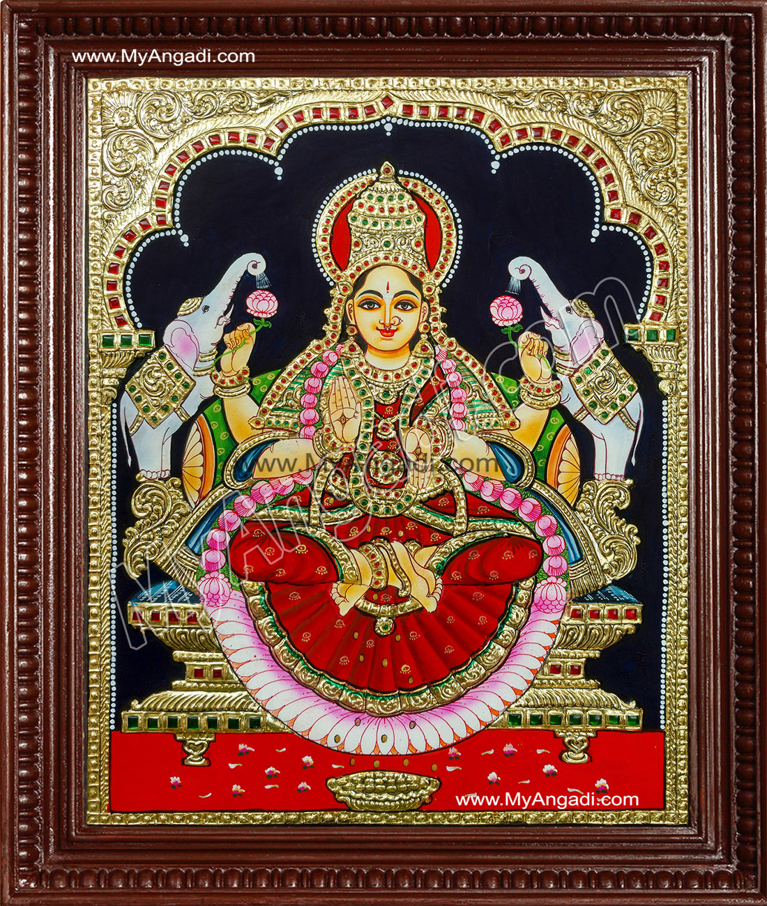 Gaja Lakshmi Tanjore Painting
